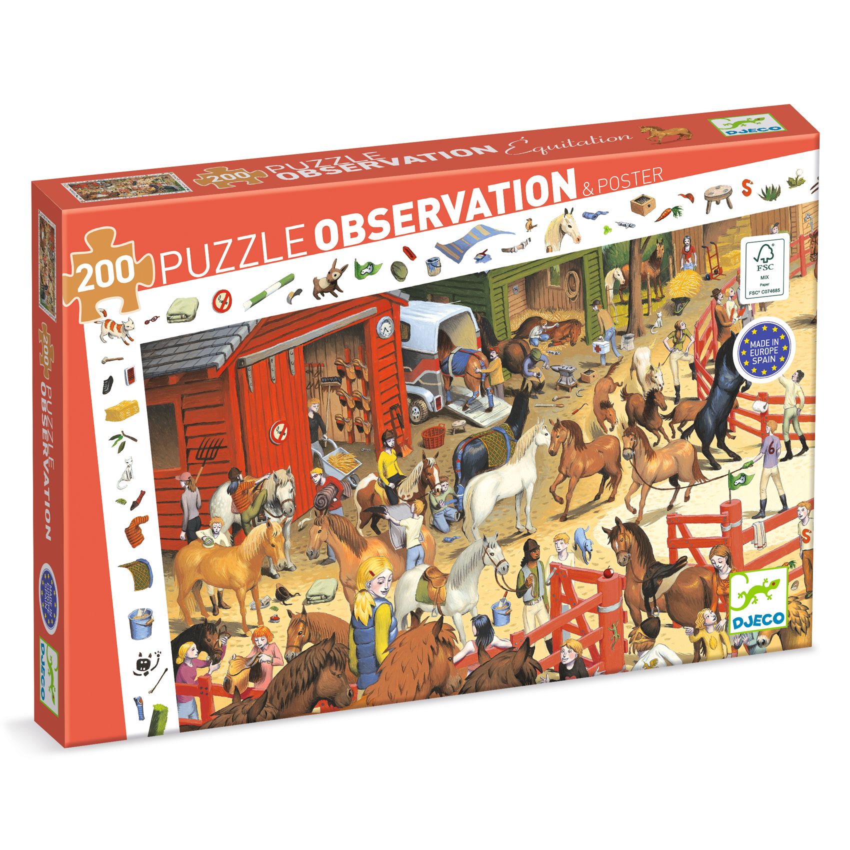 EQUITAZIONE E CAVALLI PUZZLE DI OSSERVAZIONE